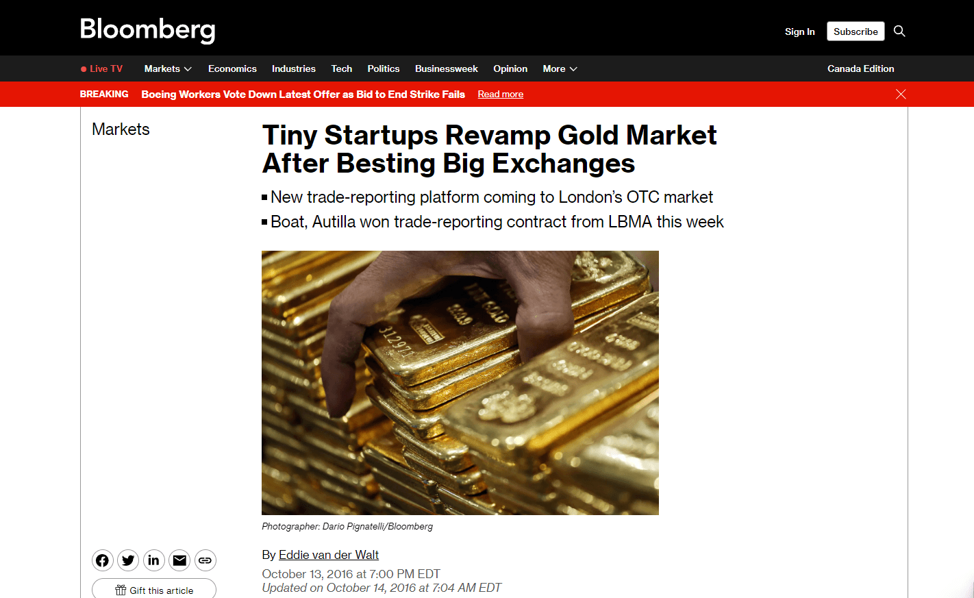 Tiny Startups Revamp Gold Market