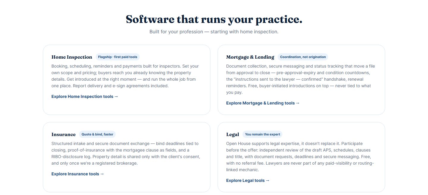 Software for home inspectors, mortgage, insurance and legal professionals